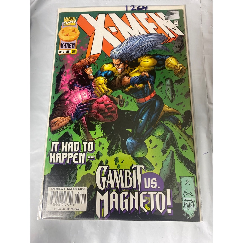 Marvel Comics X-Men #58 Nov 1996 Gambit vs Magneto Joseph Joe Madureira Art